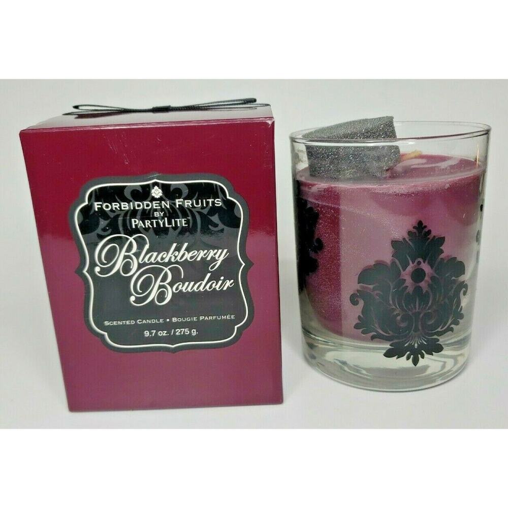 PartyLite Forbidden Fantasy Jar Candle New Box Blackberry Boudoir P3D/G94575